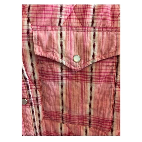 ISABEL MARANT ETOILE $836 Mysen Quilted Cotton Jacket Pink Plaid Sz M Shacket - Picture 13 of 16